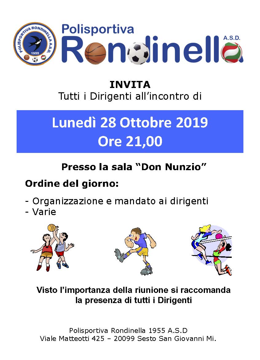 Riunione Dirigenti: Organizzazione e Mandato